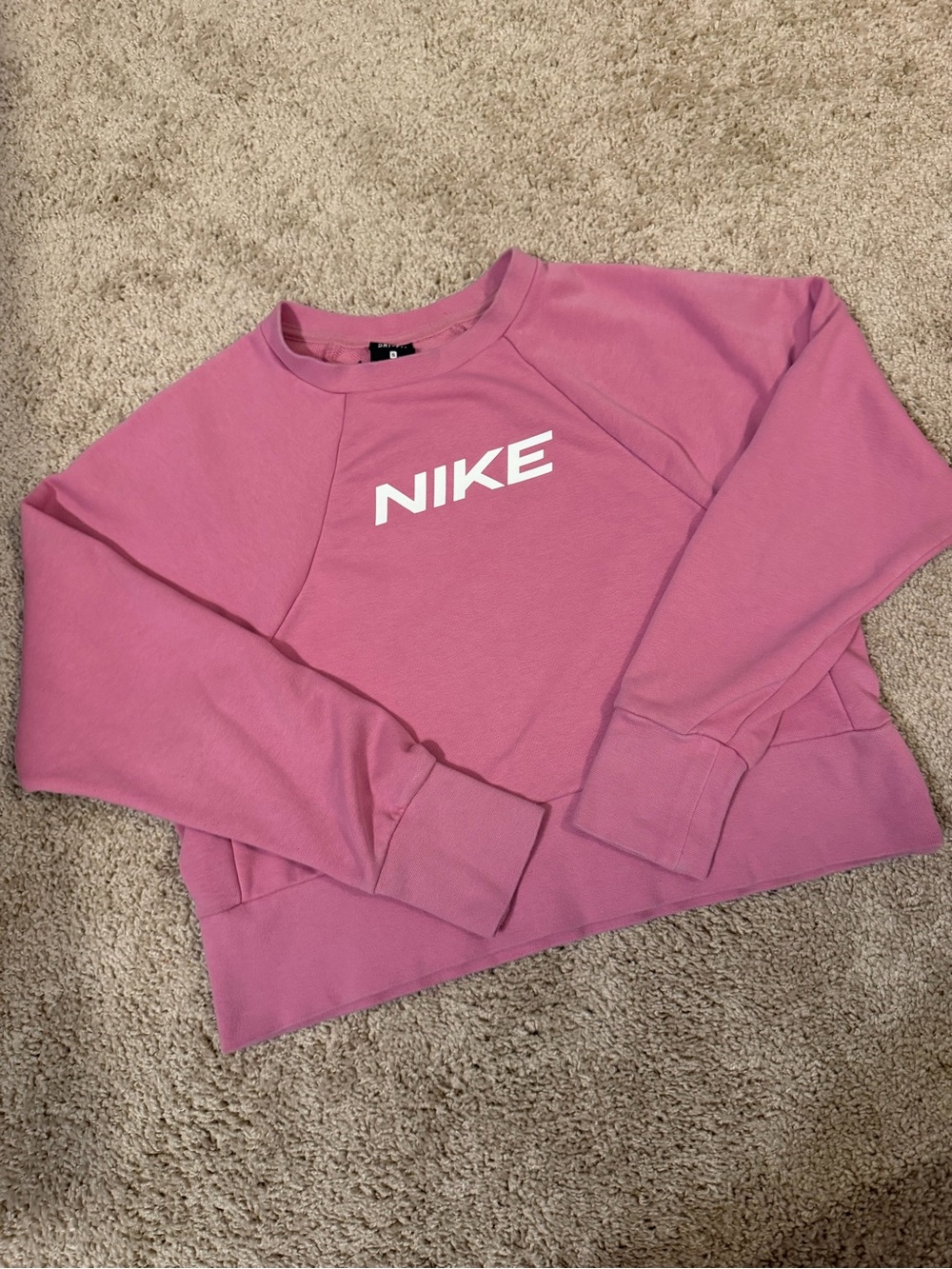 Nike Dri-Fit Women's Pink Crewneck Sweatshirt, Small!